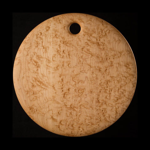 Edward Wohl | 16" Round Bird's-eye Maple Cutting Board #7