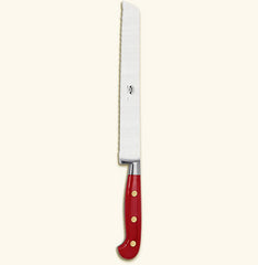 Berti | Red Lucite Bread Knife With Magnetized Block