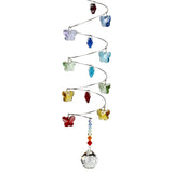 Crystal Spiral Suncatcher - Rainbow Butterflies