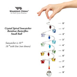 Crystal Spiral Suncatcher - Rainbow Butterflies
