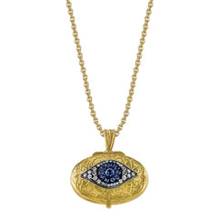 Arman | Sapphire Evil Eye Locket Necklace