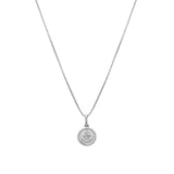 Leah Alexandra | Love Token Necklace Round - Silver - 18"
