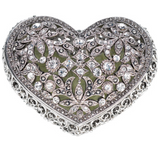 Silver Luxembourg Heart Box