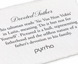Pyrrha | Devoted Father Sterling Silver Talisman Necklace - 22" Medium Curb Chain