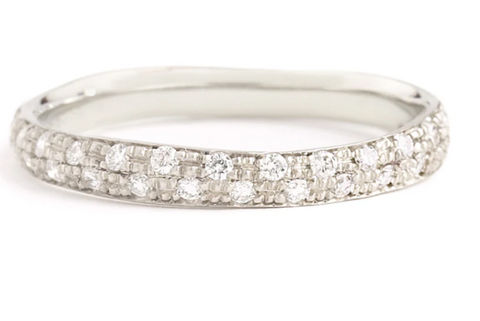 Anne Sportun | Narrow Pave Diamond Band 14k White Gold
