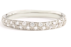Anne Sportun | Narrow Pave Diamond Band 14k White Gold