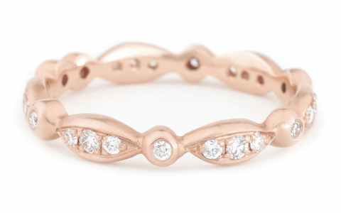 Anne Sportun | Marquise Diamond Pave Band 14k Rose Gold