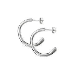 Matsu Silver Flat Hoops