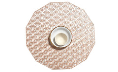 Chilewich Pressed Kaleidoscope Placemat - Pink Champagne