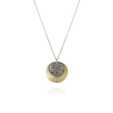 Todd Reed | 18K Gold & Sterling Silver White & Autumn Brilliant Cut Diamonds Necklace