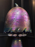 Sawcut, Blue Iridescent Glass Blown Lamp