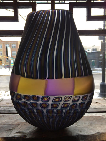 Murrini Steel Blue Vase